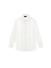Boys | Poplin Shirt With Plastron | Cream