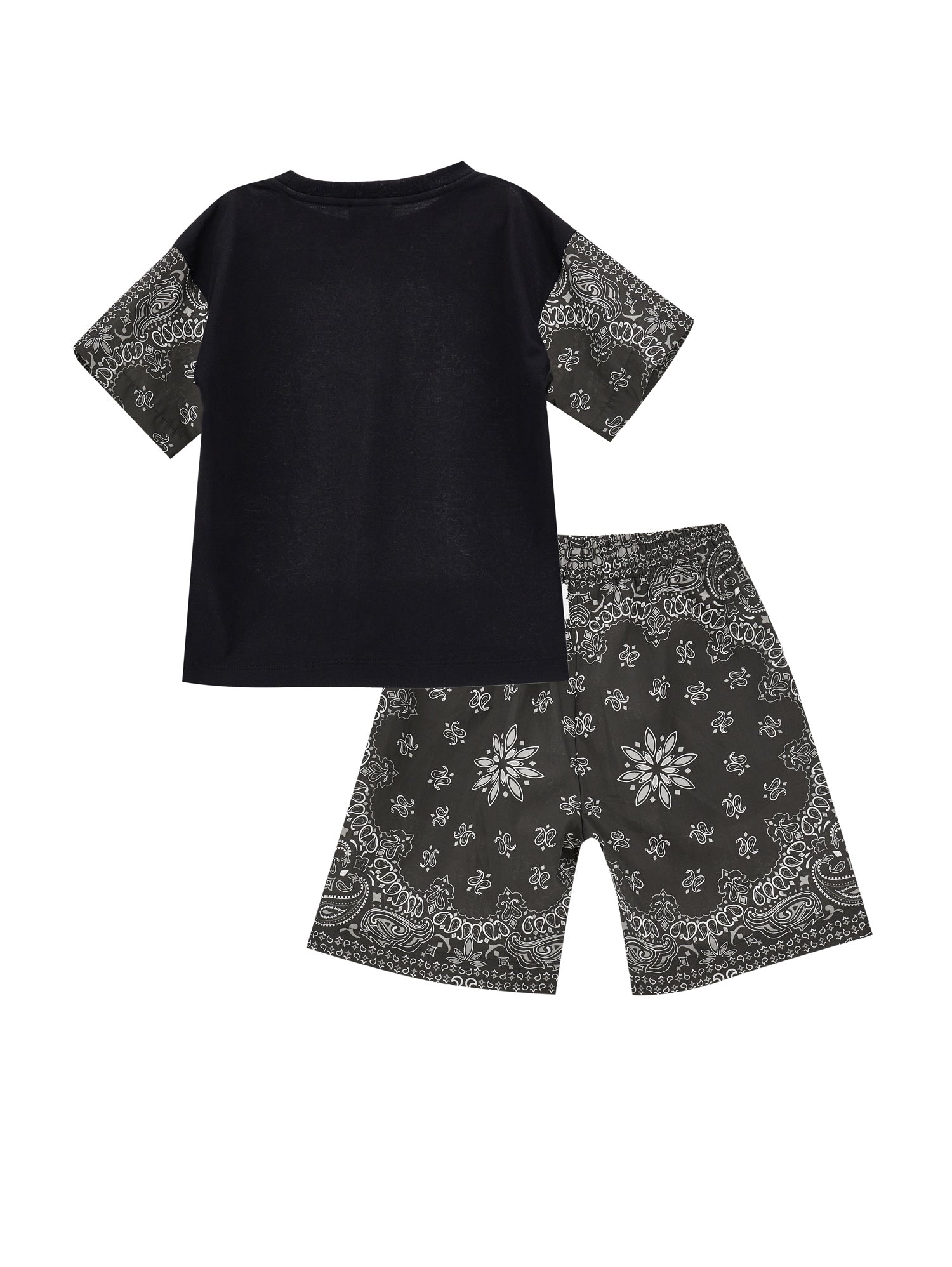 Boys | Two-Piece Paisley Poplin Suit | Anthracite Grey