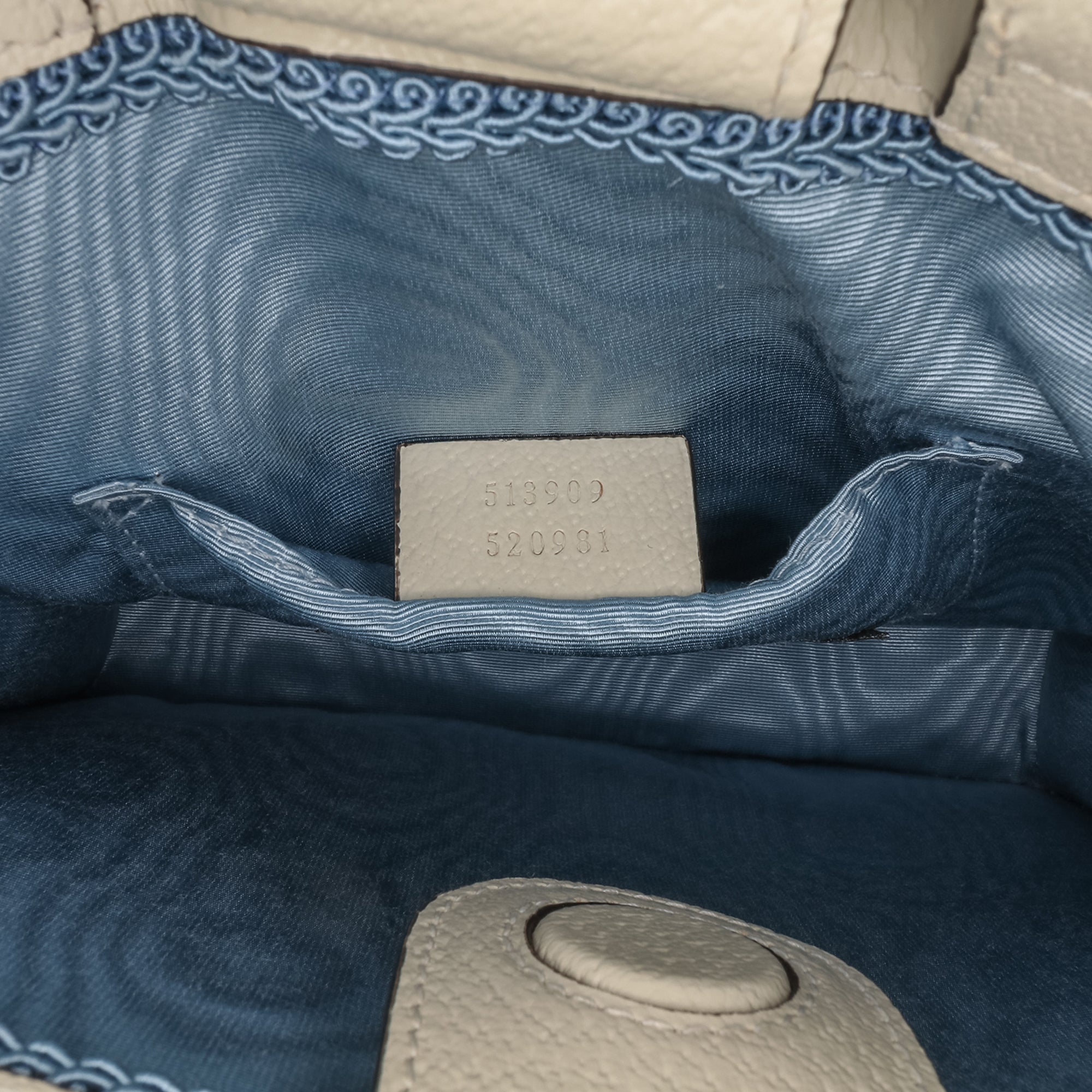 Gucci | Pre-Owned Garden Calfskin Mushrooms Vertical Shopping Tote | Brown/Beige