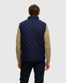Men | Loro Piana Cashmere & Wool Vest With Suede Trim | Navy/Navy