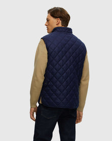 Men | Loro Piana Cashmere & Wool Vest With Suede Trim | Navy/Navy