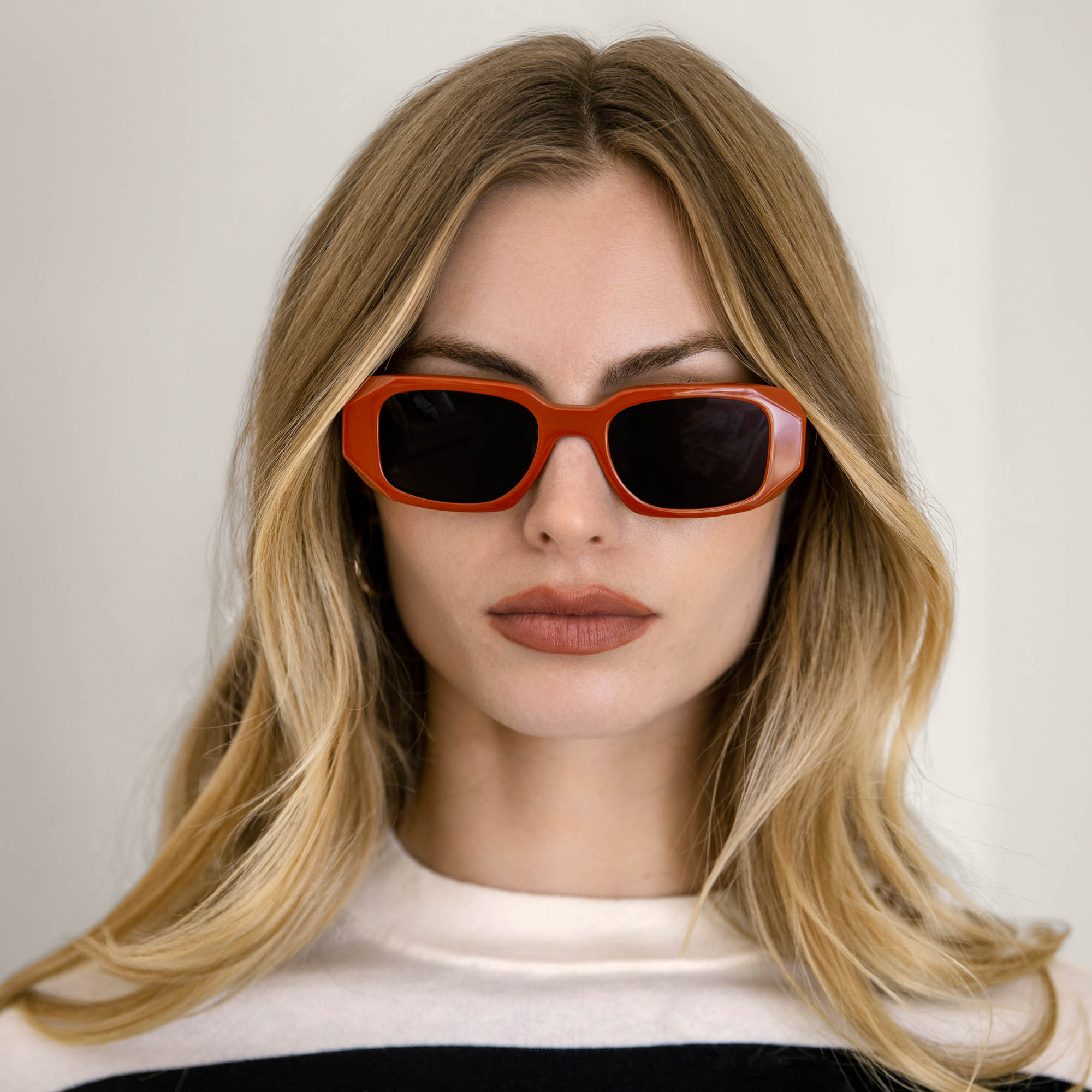 Unisex | Gabriele Rectangle Italian Acetate Sunglasses | Desert Sun