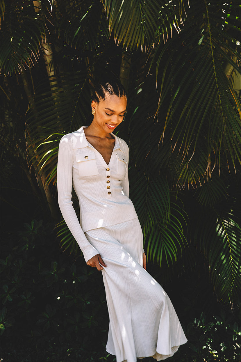 Belleport Top | Ivory | Ivory