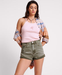 Bandits High Waist Denim Shorts | Old Khaki