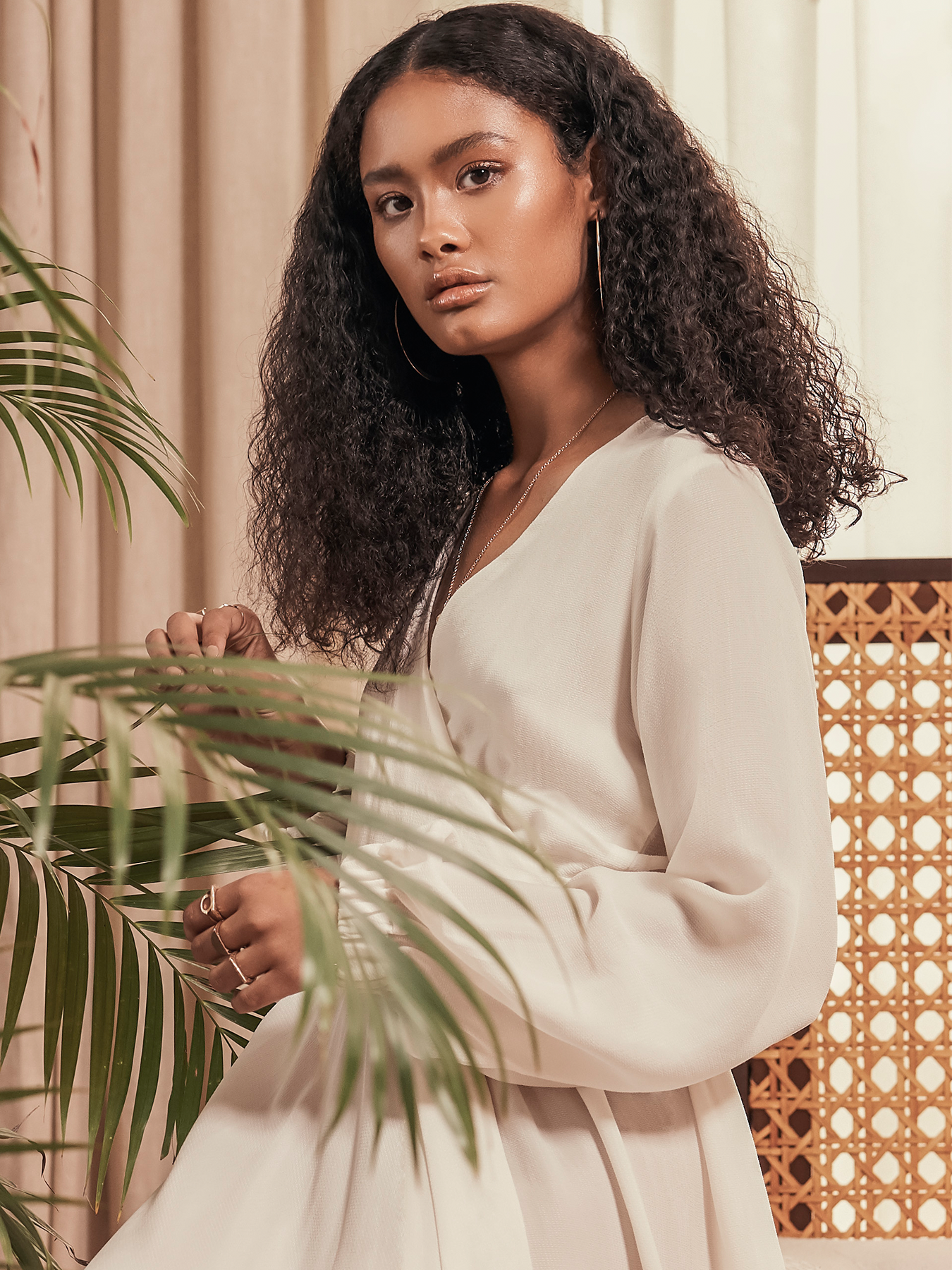 Sustainable Aysha Dress | Solid Blanc