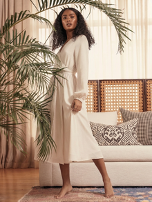 Sustainable Aysha Dress | Solid Blanc
