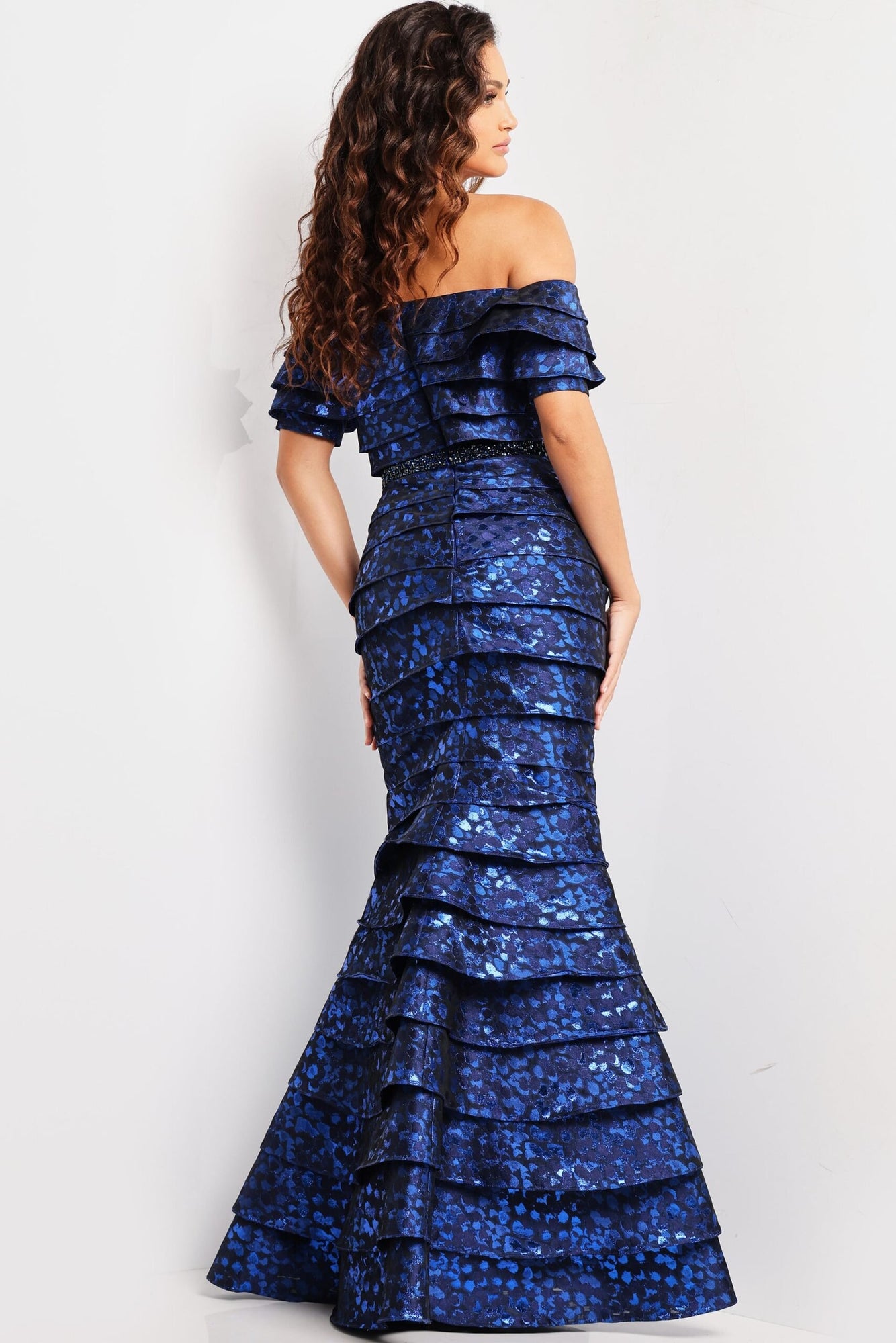 Off the Shoulder Short Sleeve Dress | Royal