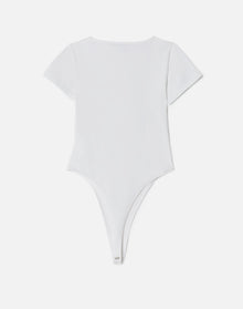 Square Neck Bodysuit | White