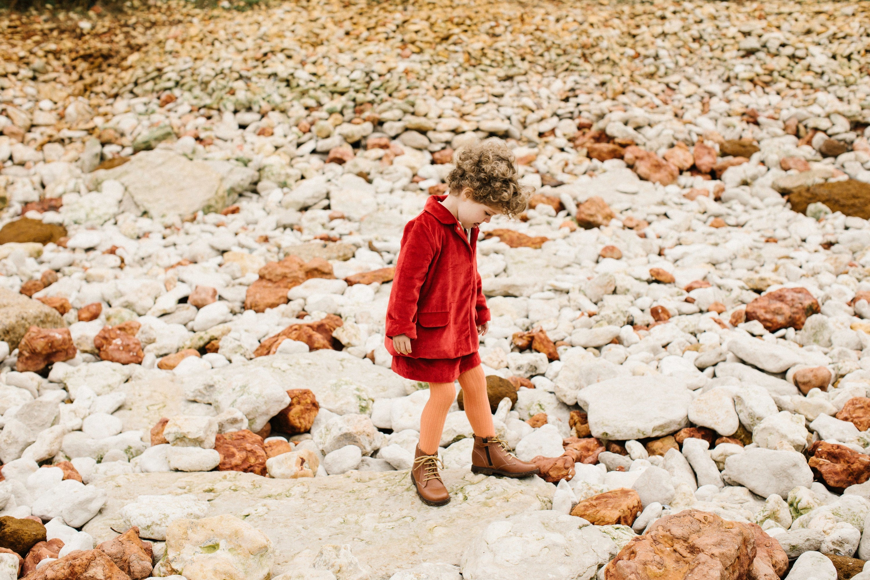 Unisex | Organic Cotton Velvet Jacket | Red