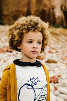 Unisex | Short Sleeve Embroidered Organic Cotton T-Shirt | Vild Lab No. 12 - Earth Rocks! Print