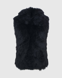 Select Lamb Vest With Stand Collar | Black