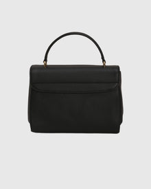 Top Handle Leather Satchel | Black (V2)