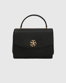 Top Handle Leather Satchel | Black (V2)