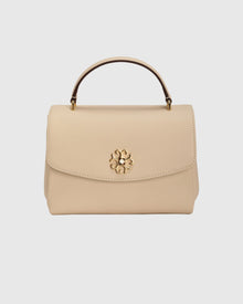 Top Handle Leather Satchel | Beige (V2)