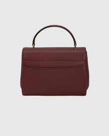 Top Handle Leather Satchel | Burgundy