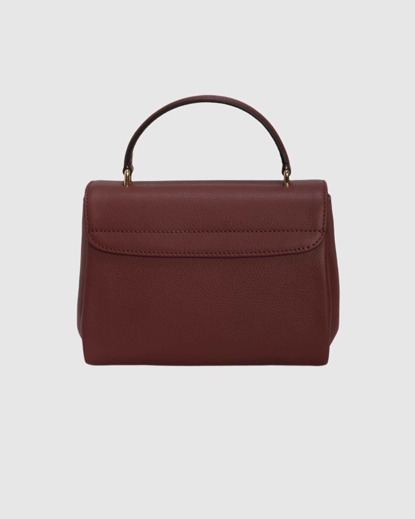 Top Handle Leather Satchel | Burgundy