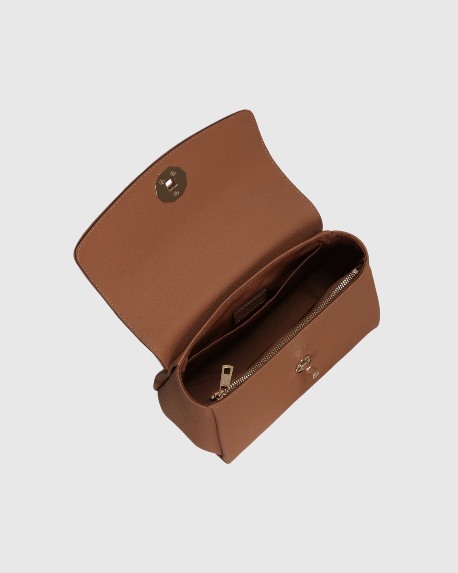 Top Handle Leather Satchel | Tan