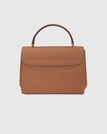 Top Handle Leather Satchel | Tan