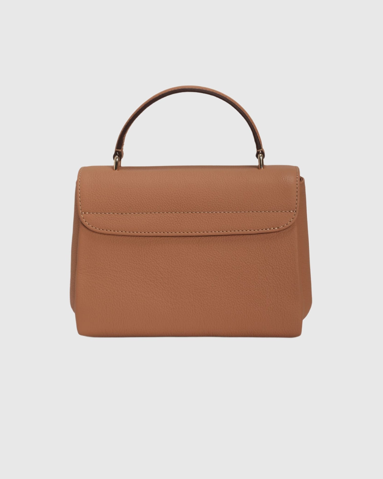 Top Handle Leather Satchel | Tan