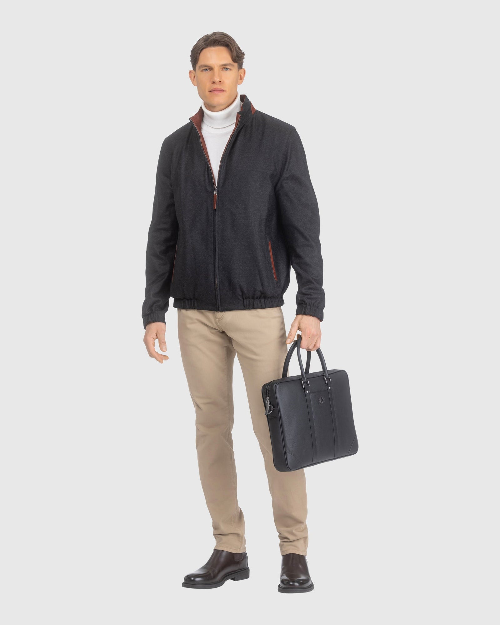 Leather Laptop Bag | Black