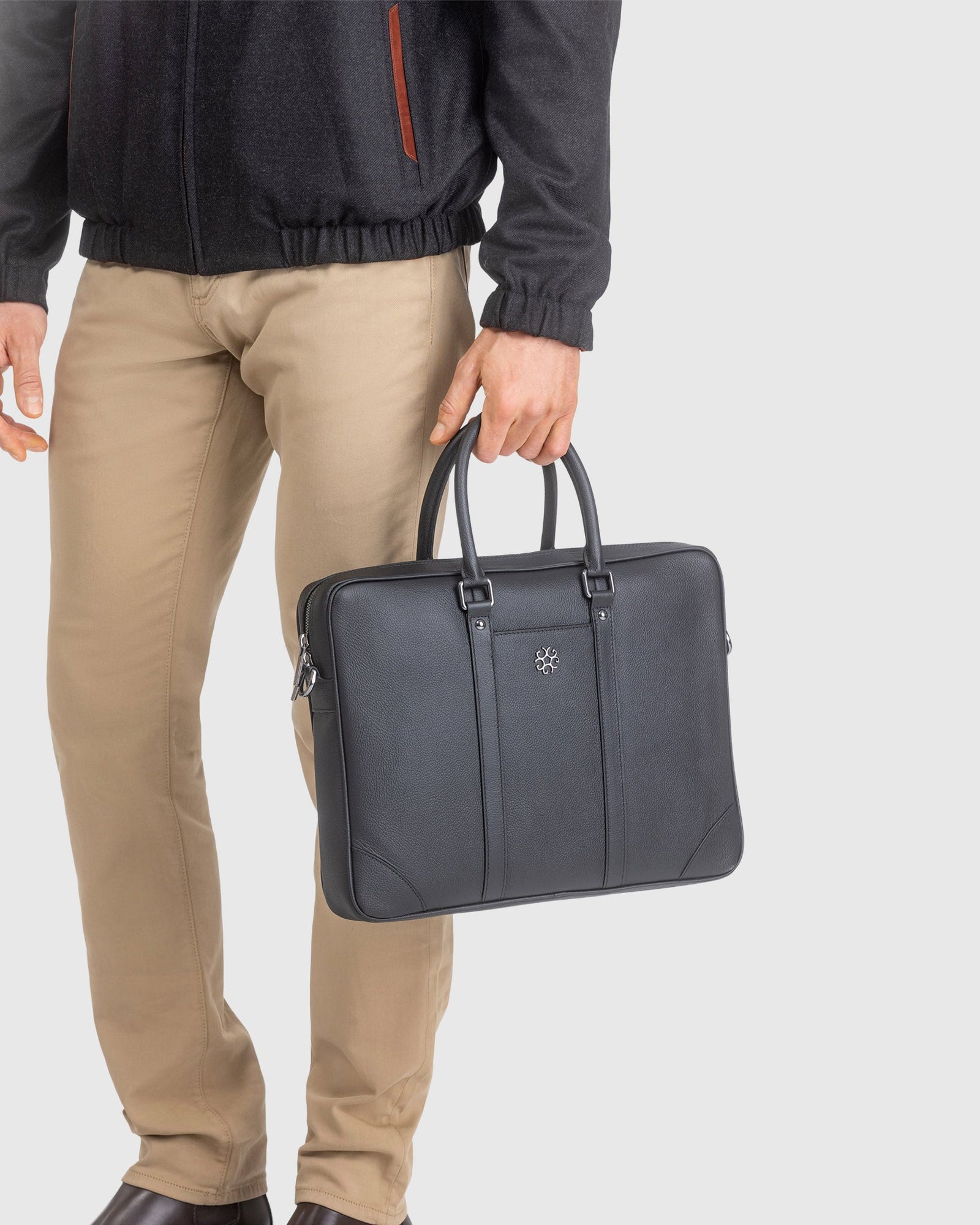 Leather Laptop Bag | Black