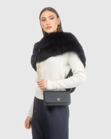 Pochette Leather Crossbody Bag | Black