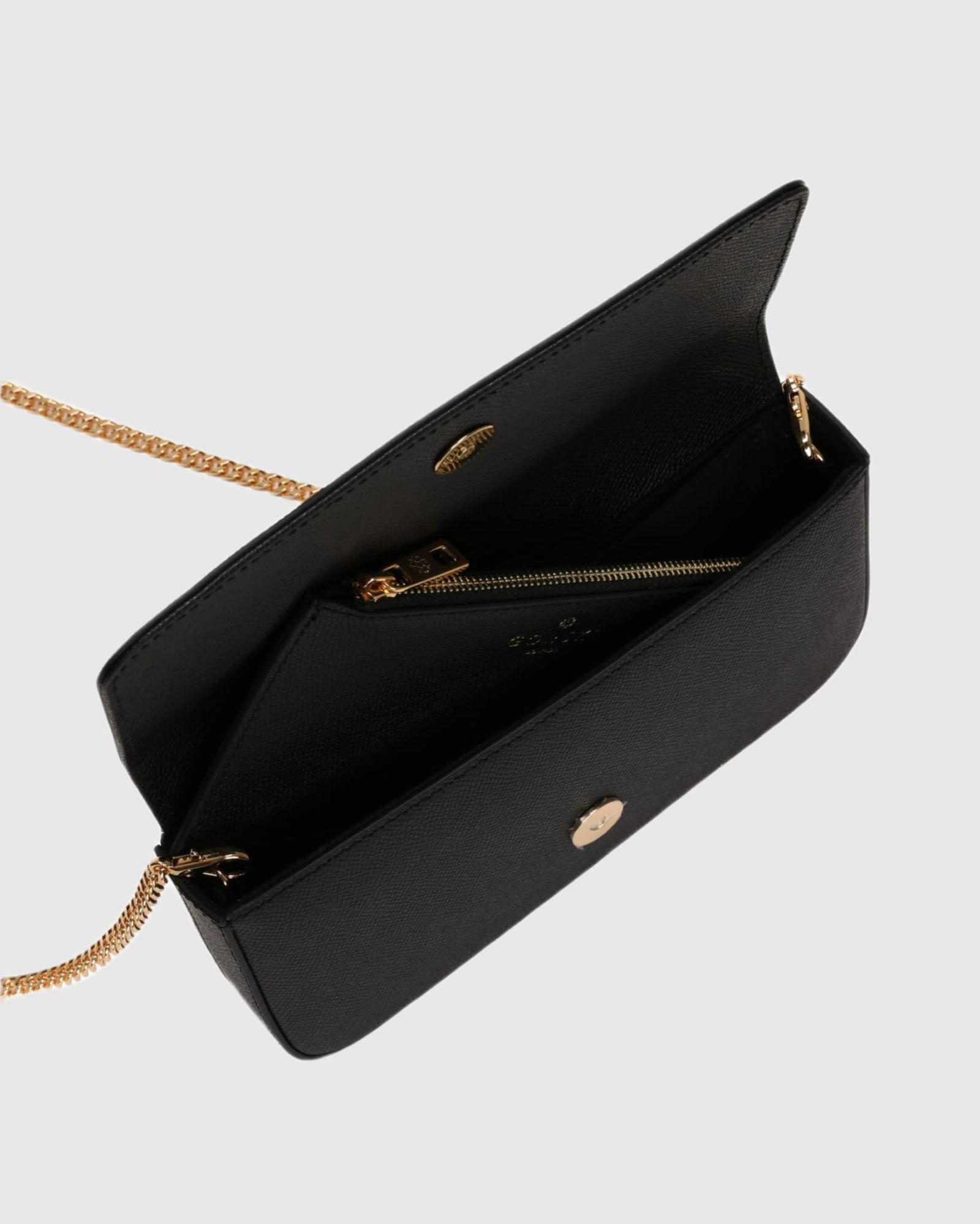 Pochette Leather Crossbody Bag | Black