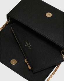 Pochette Leather Crossbody Bag | Black