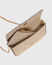 Pochette Leather Crossbody Bag | Beige