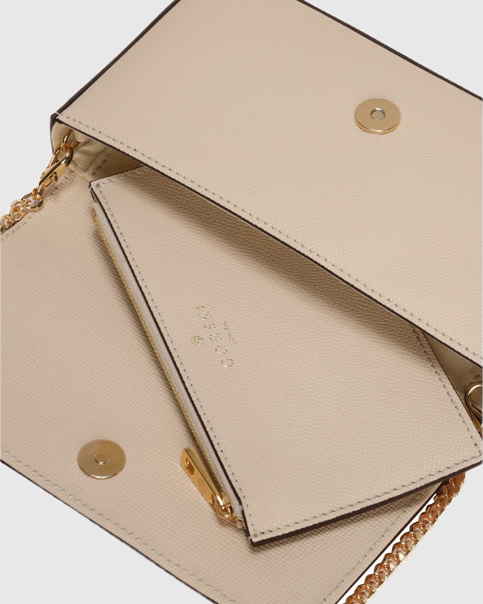 Pochette Leather Crossbody Bag | Beige