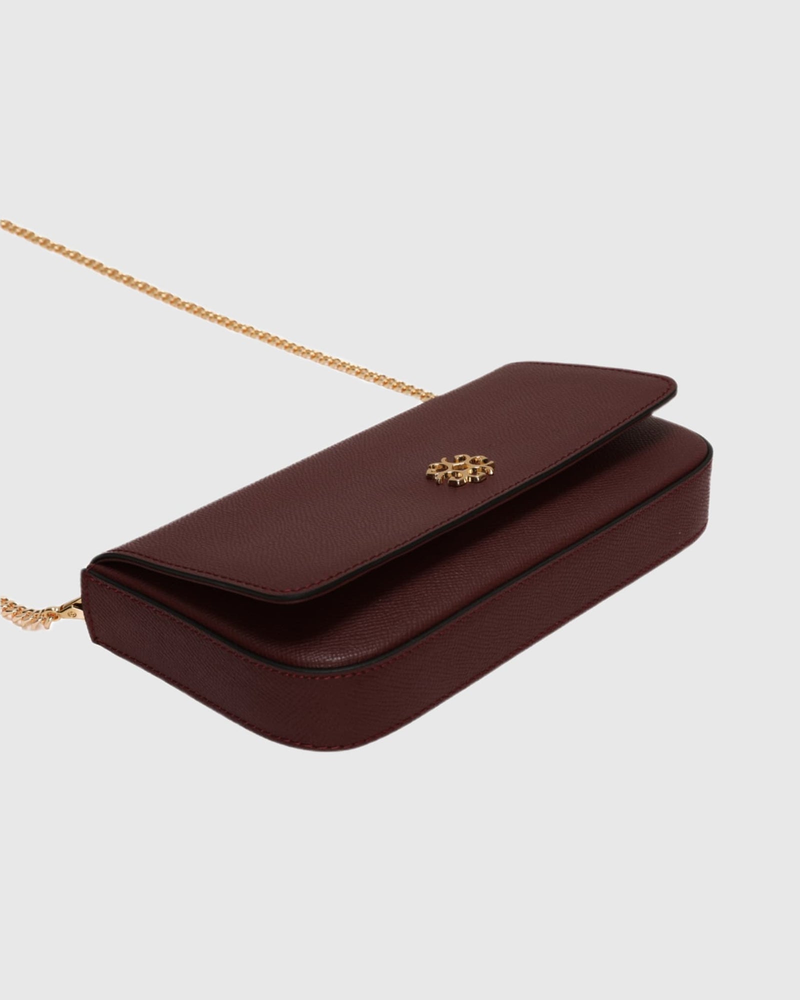 Pochette Leather Crossbody Bag | Burgundy