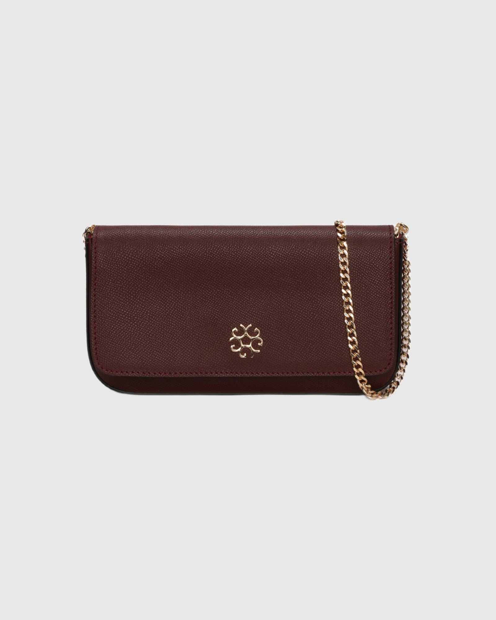 Pochette Leather Crossbody Bag | Burgundy