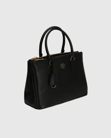Top Handle Leather Satchel | Black (V1)