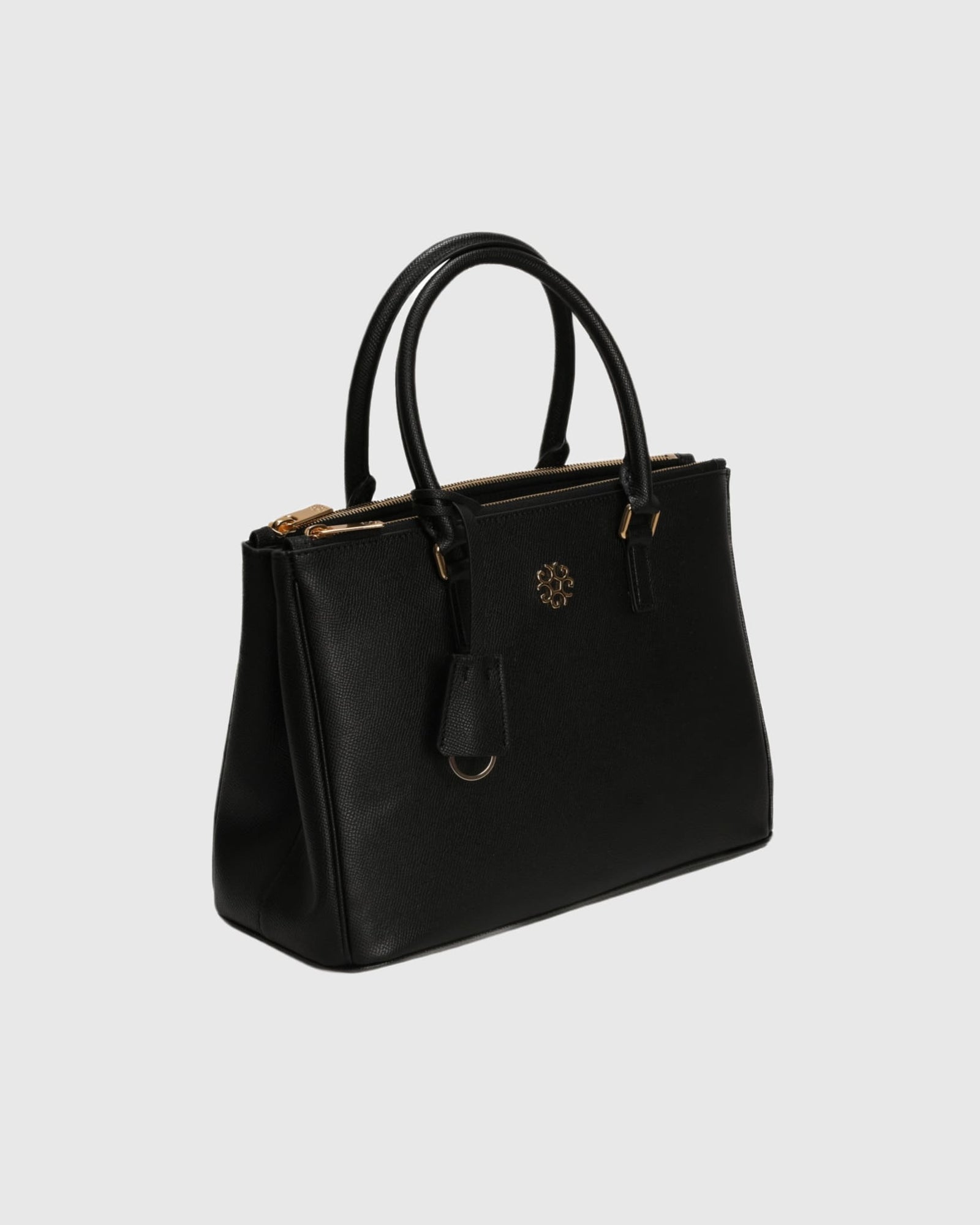 Top Handle Leather Satchel | Black (V1)