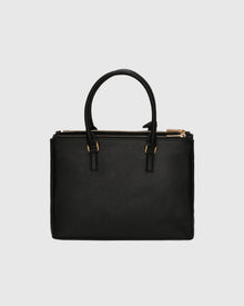 Top Handle Leather Satchel | Black (V1)