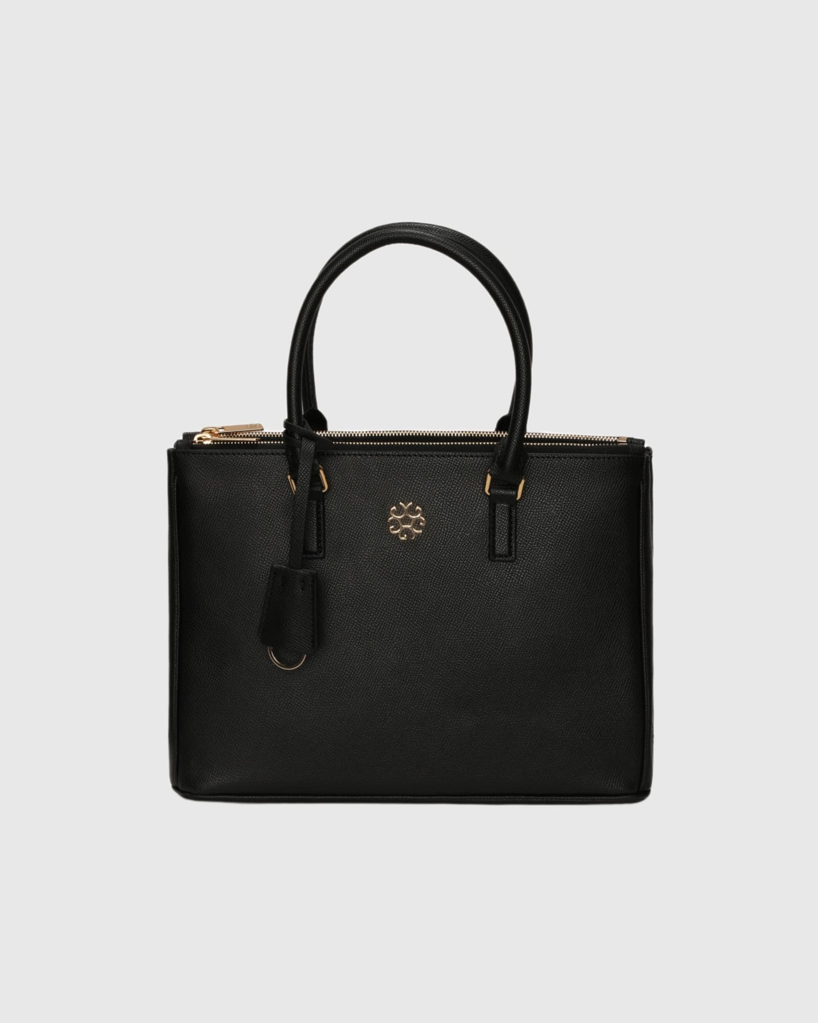 Top Handle Leather Satchel | Black (V1)