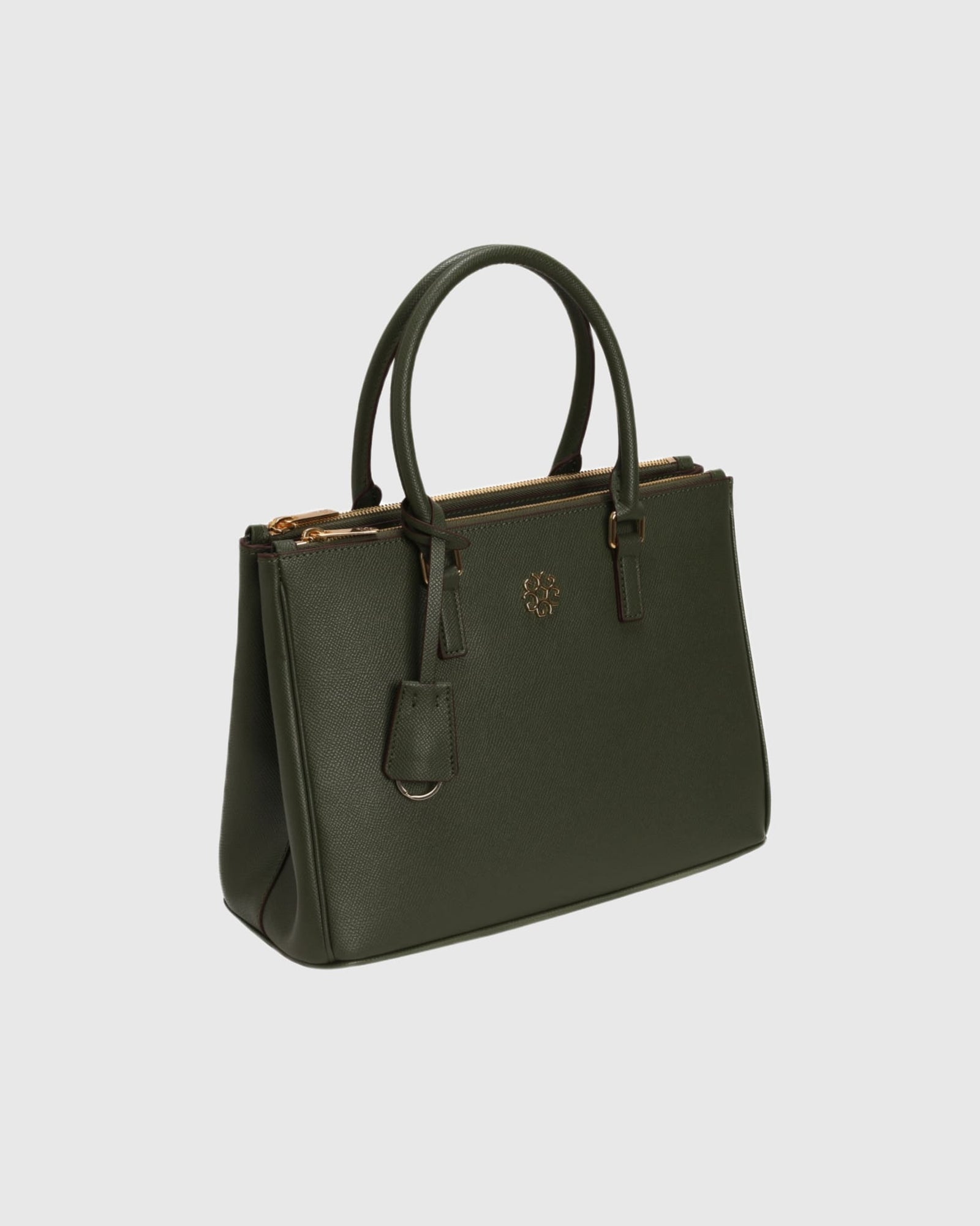 Top Handle Leather Satchel | Olive