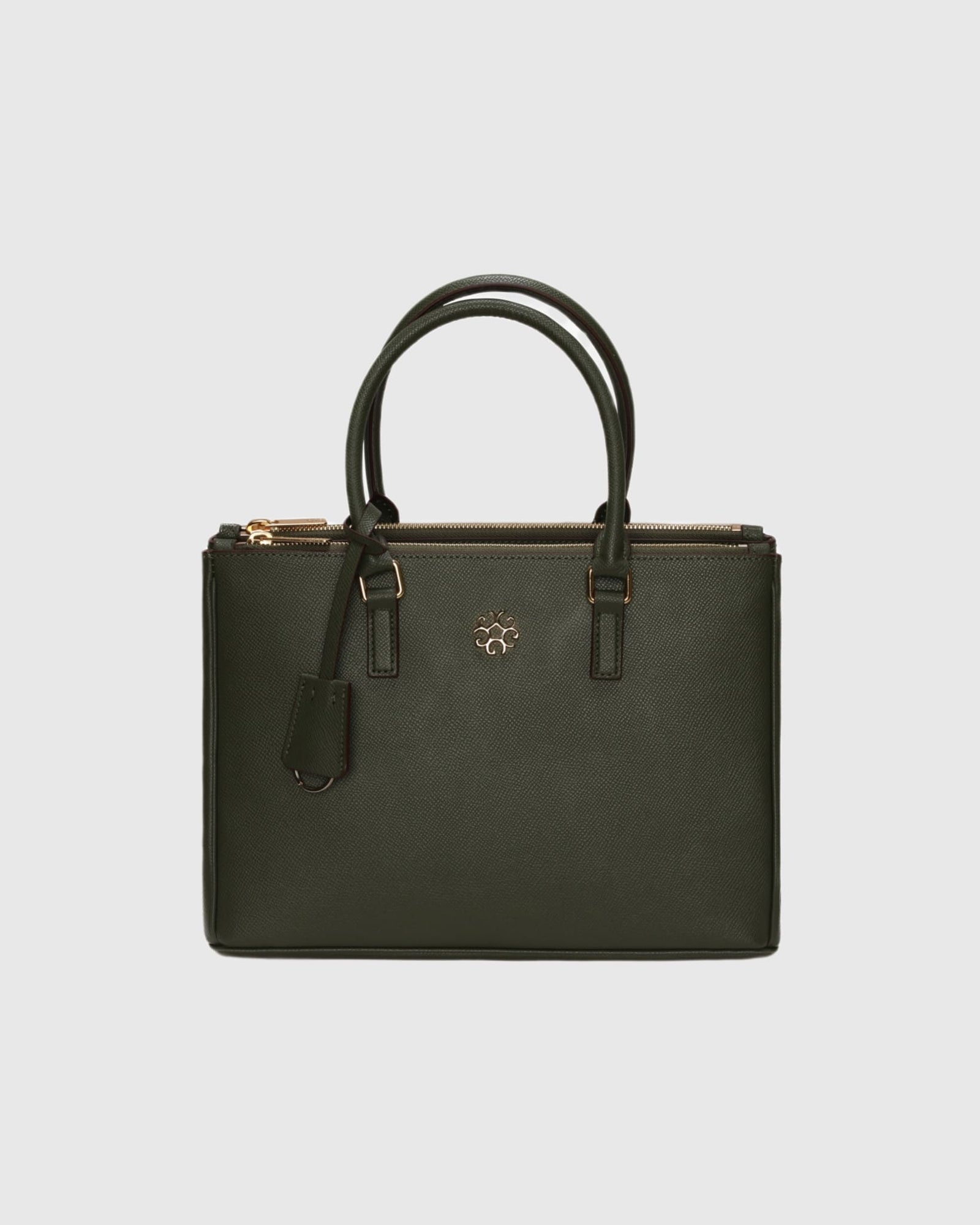 Top Handle Leather Satchel | Olive