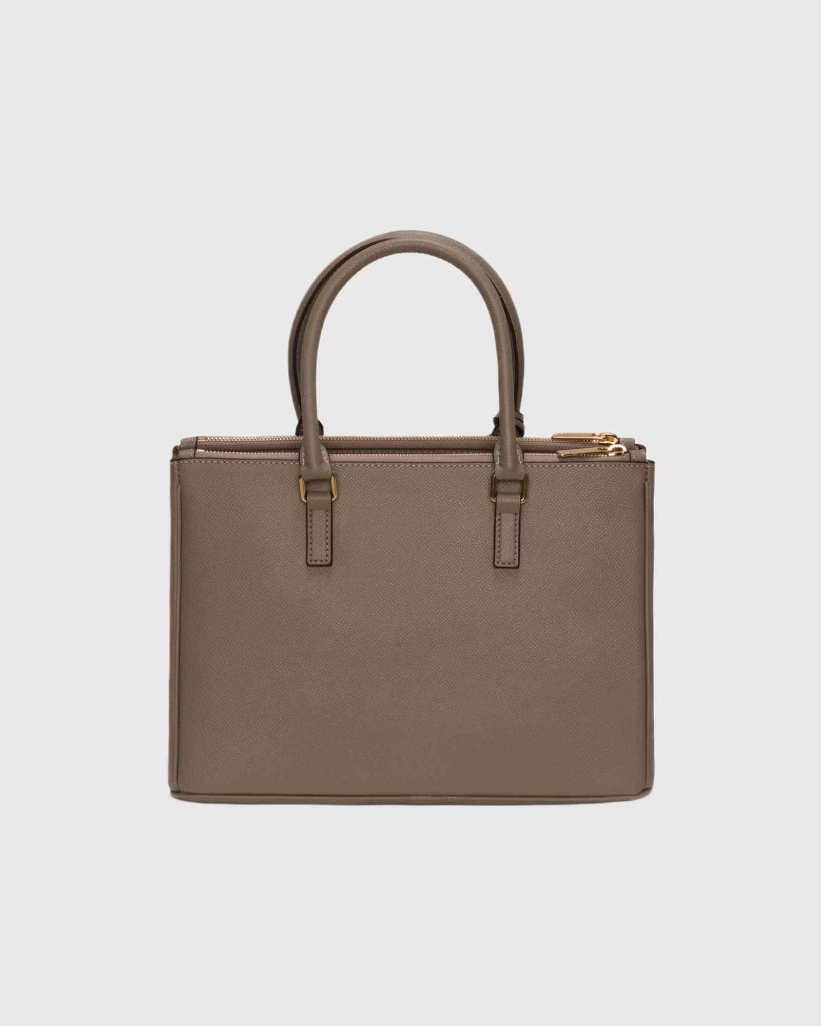 Top Handle Leather Satchel | Taupe