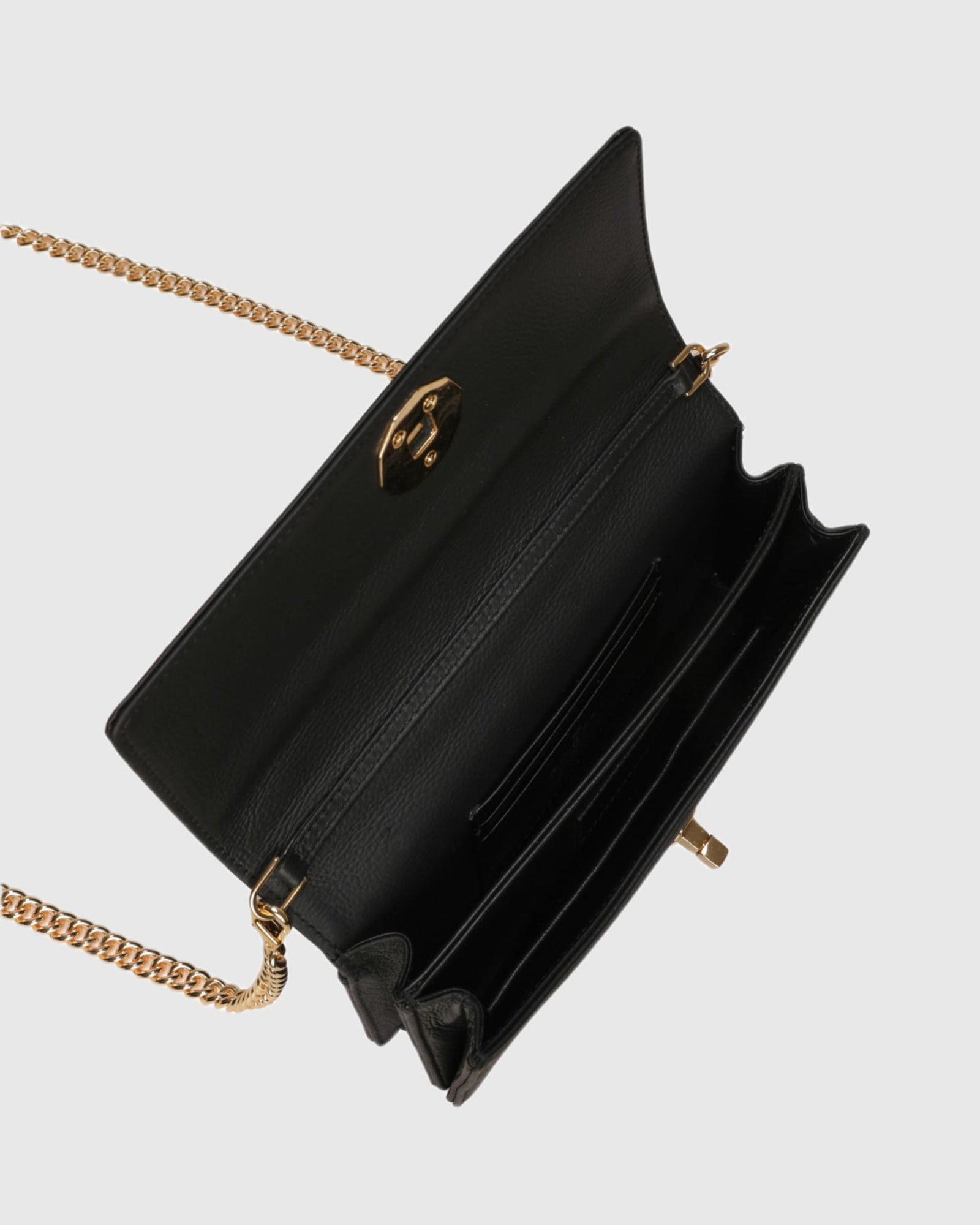 Top Handle Leather Crossbody Bag | Black