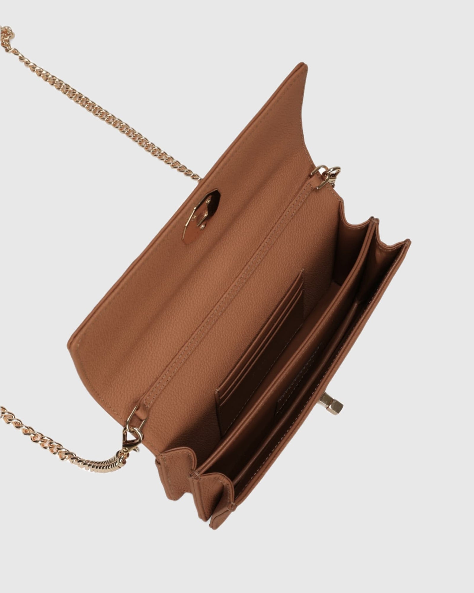 Top Handle Leather Crossbody Bag | Tan