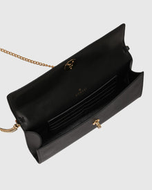 East West Leather Clutch Bag | Black