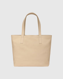 Leather Tote Bag | Beige