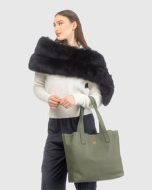 Leather Tote Bag | Olive