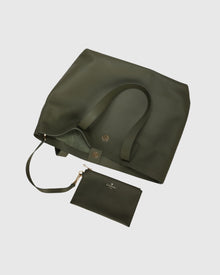 Leather Tote Bag | Olive