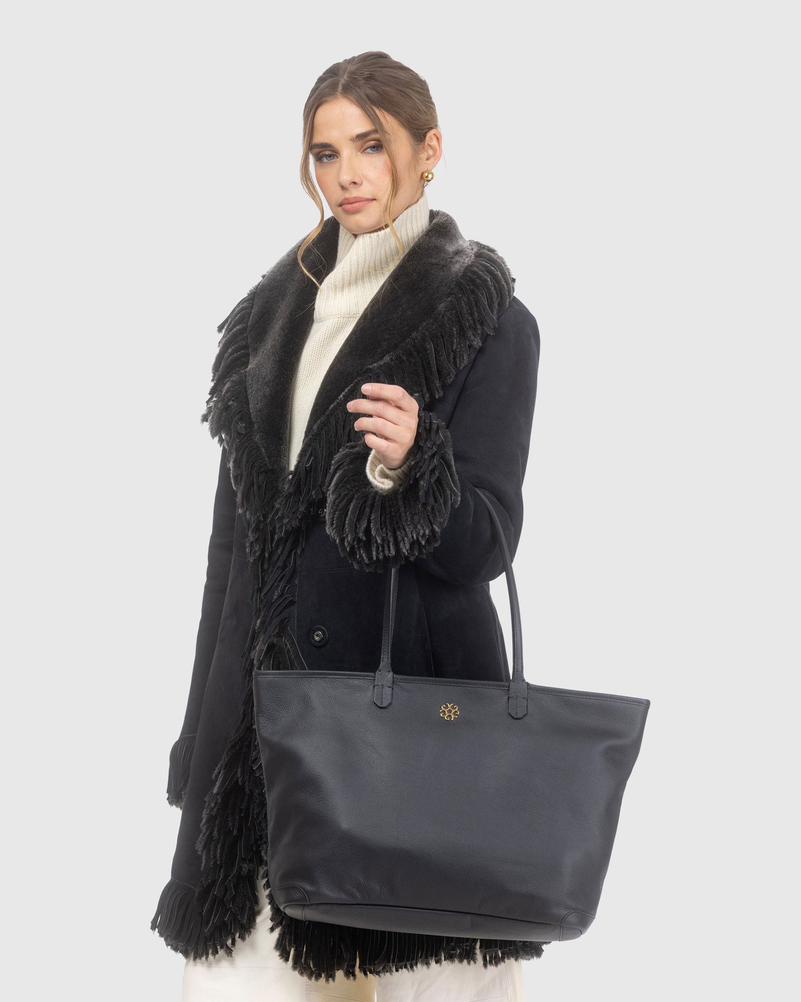 Leather Tote Bag | Black