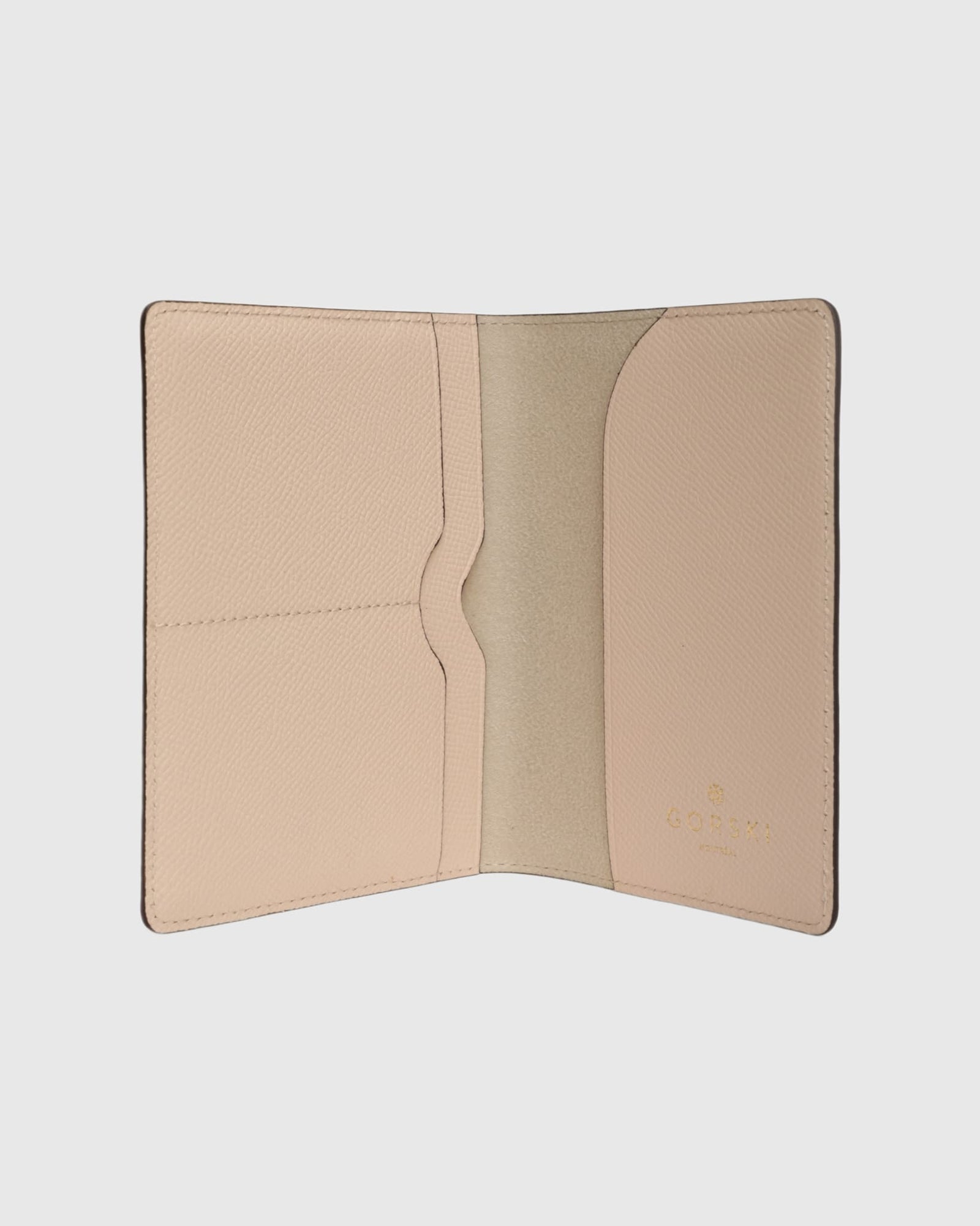 Leather Passport Cover | Beige