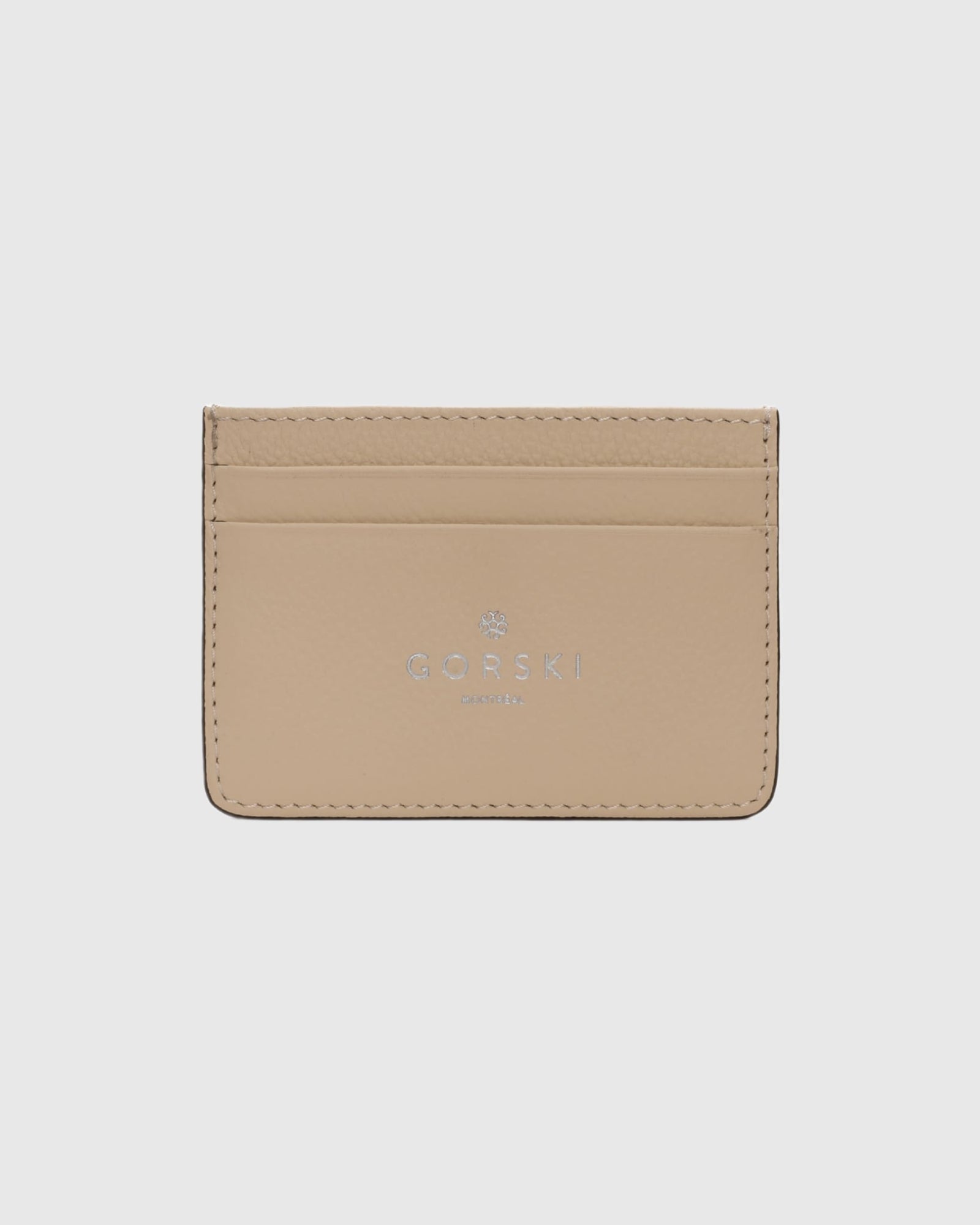 Leather Card Holder | Beige