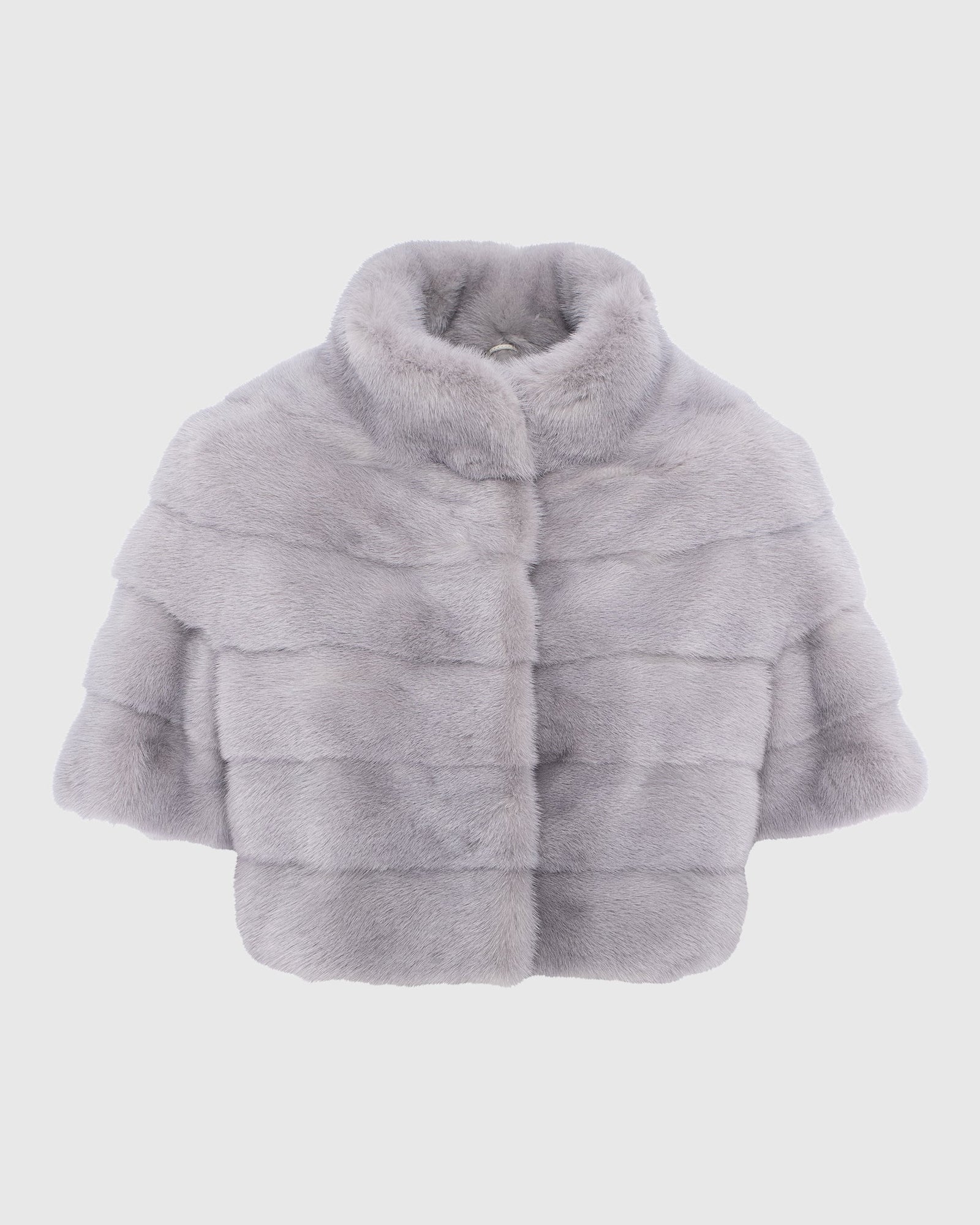 Mink Bolero With Cropped Sleeves | Powder Blue