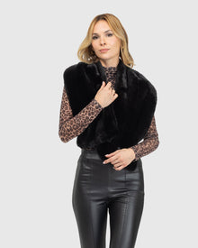 Mink Cape | Black